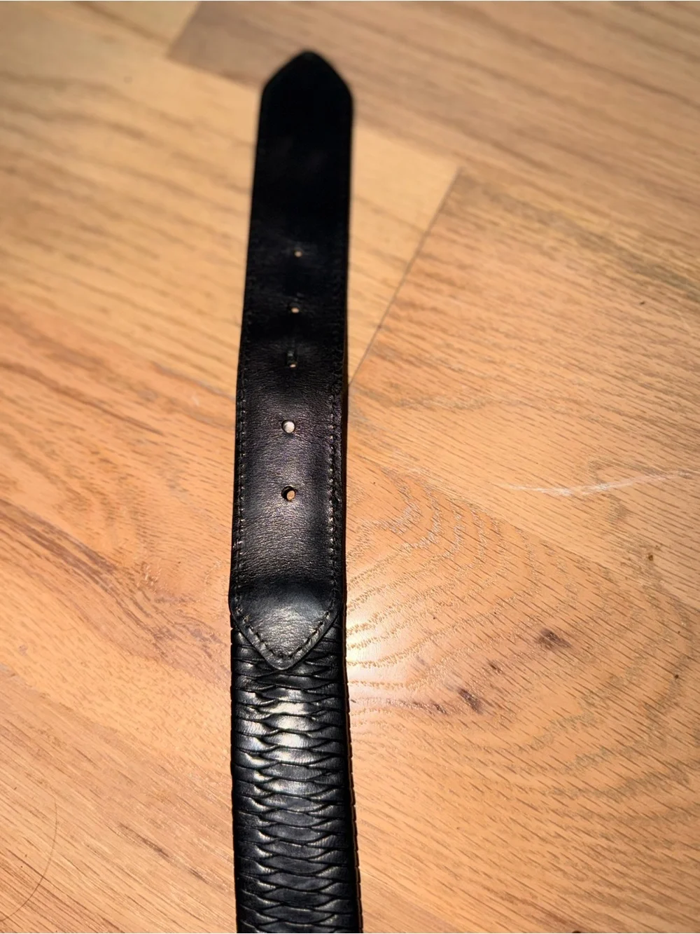 Coach Men's True Vintage Y2K Black Woven / Braided Leather Belt- 32”